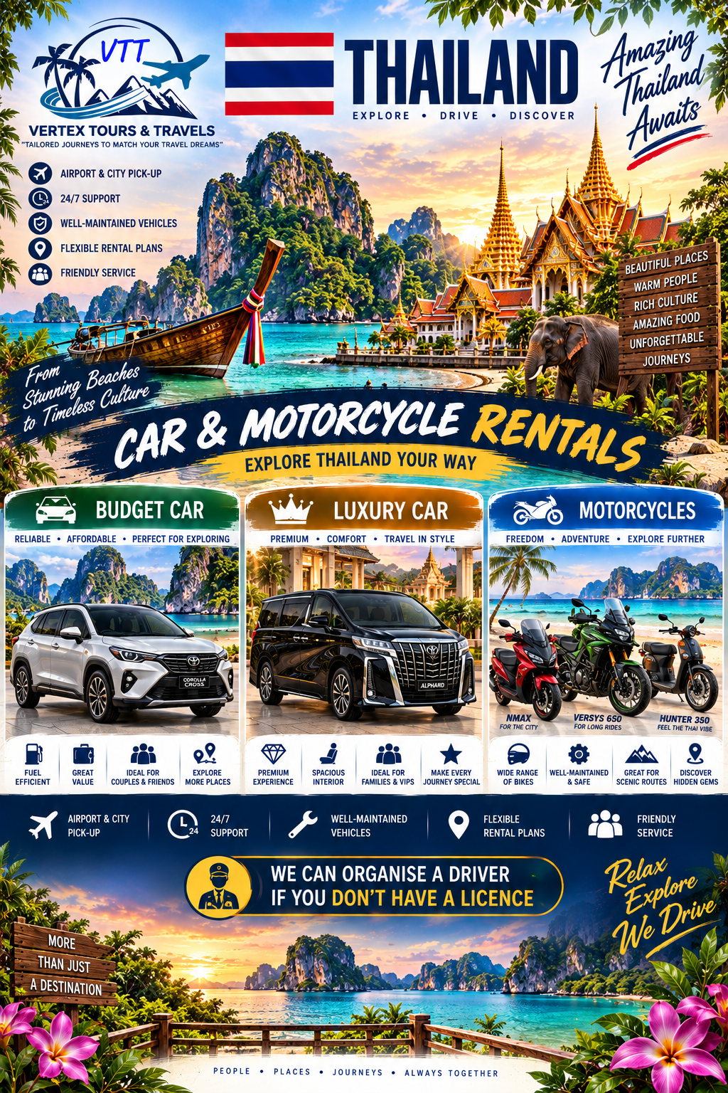 Thailand car and motorcycle rental guide